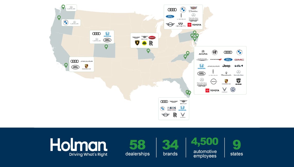 a map of the united states with logos