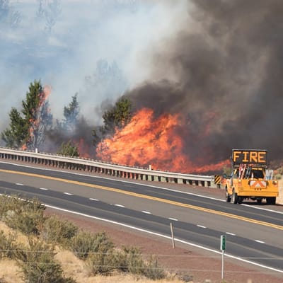 road safety during a wildfire