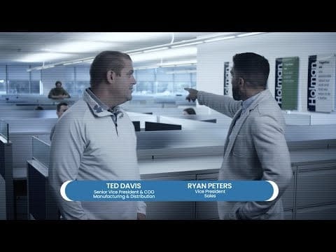 a man pointing at another man