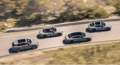 a group of cars on a road