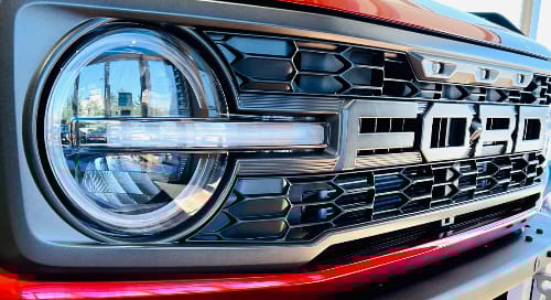 the front of a car