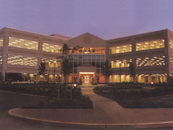 Picture of a building at night