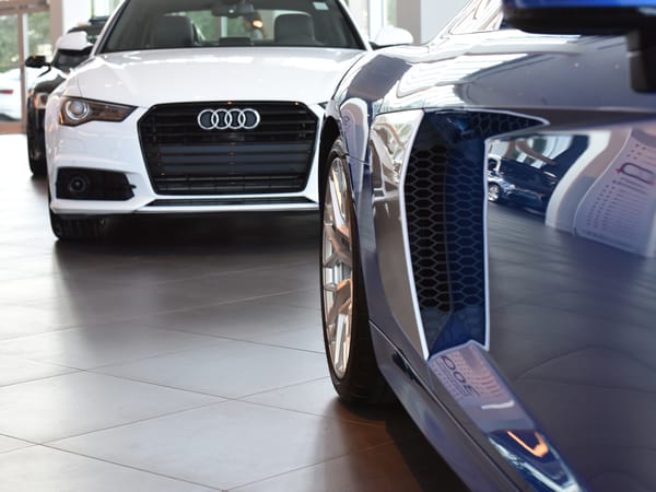 Picture of an Audi at the saloon