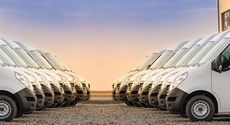 a row of cars parked in a row