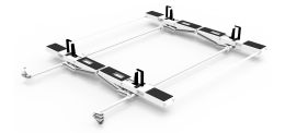 Drop Down HD Aluminum Ladder Rack - Double - Preassembled - High Roof Vans
