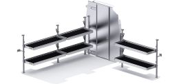 Folding Shelves Package - Sprinter 144" WB High Roof - Sliding Partition