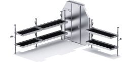 Folding Shelves Package - Transit 148" WB High Roof - Sliding Partition