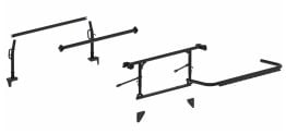The Pro Rack Leg & Crossbar Kit - Service Bodies, Black