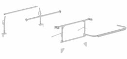 The Pro Rack Leg & Crossbar Kit - Service Bodies, White