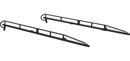 Pro II Heavy-Duty Side Channels - Std Cab Service Bodies - 8' - Black - Not compatible with the Pro Rack