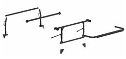 The Pro Rack Leg & Crossbar Kit - Service Bodies, Black