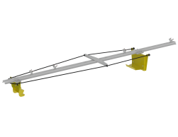 Interior ladder rack for van top