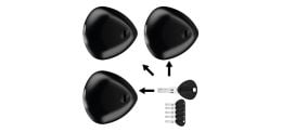 BLACKSTONE COMBO Daken Lock (Black, 3 pcs, 6 keys)