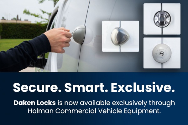Secure. Smart. Exclusive.
Daken Locks available exclusively through Holman Commercial Vehicle Equipment. Designed and manufactured in Italy, Daken Locks innovative van security solutions combine European craftsmanship with rugged reliability.