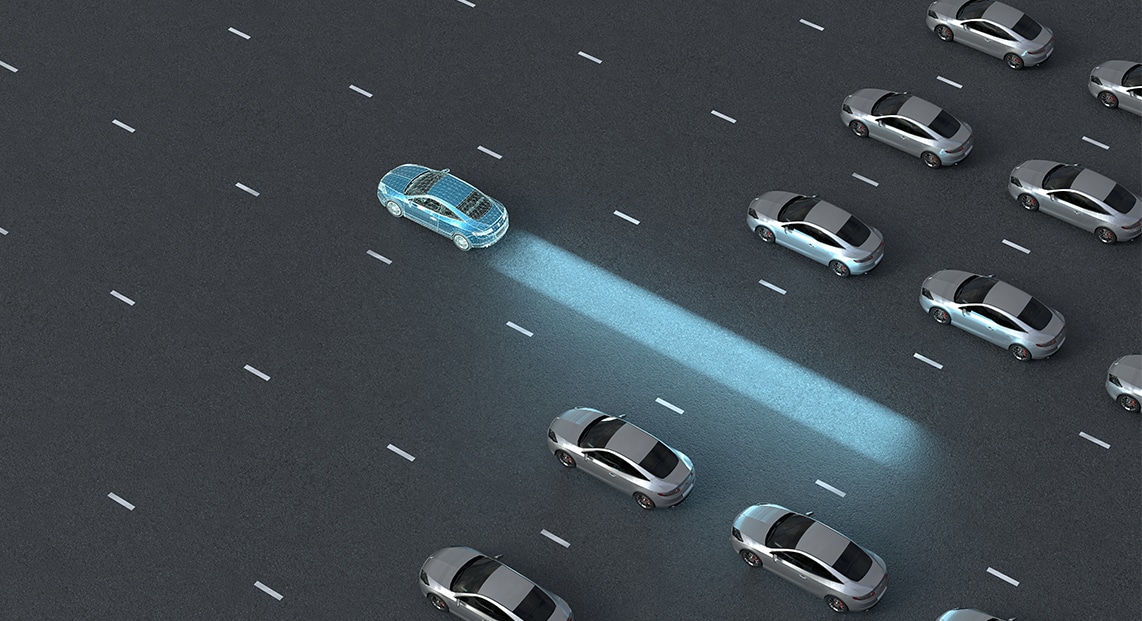 a group of cars on a road