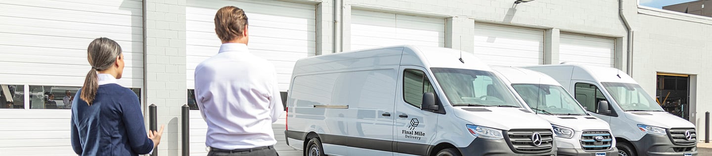 a white van with a white door