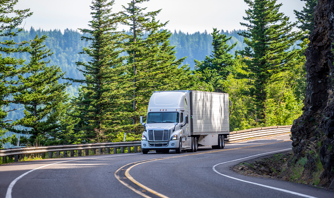 a truck on the road
