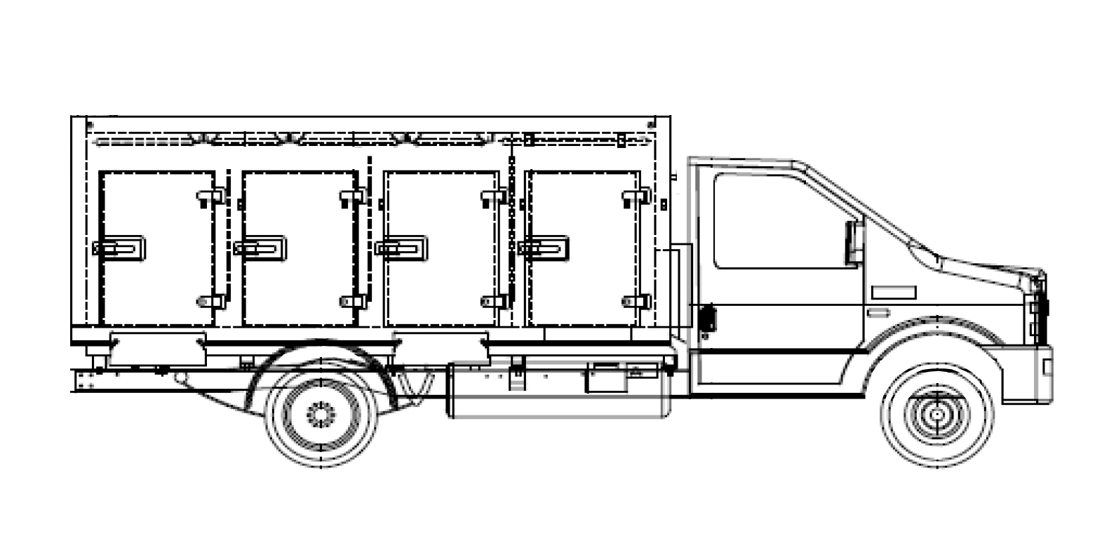 a drawing of a truck