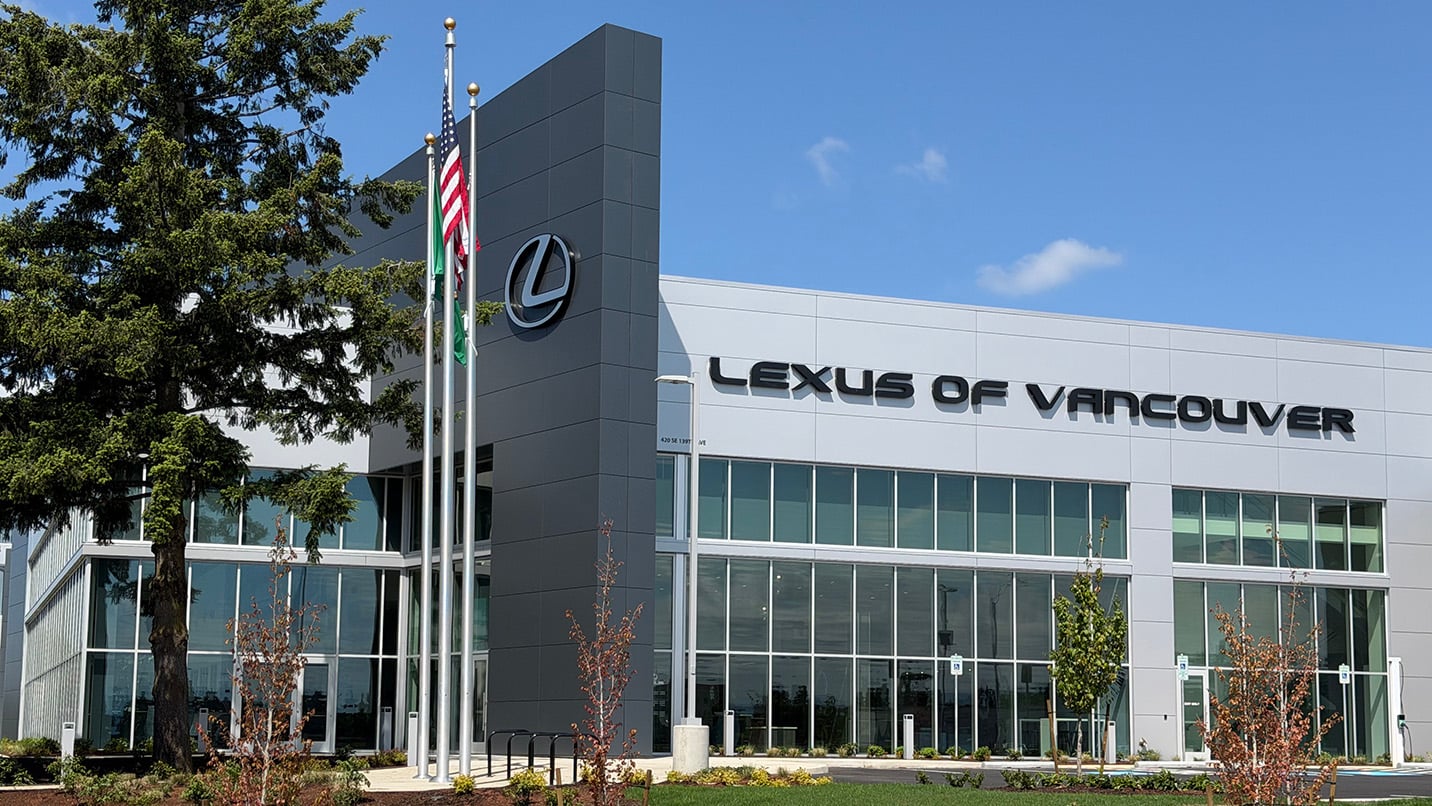Modern Lexus dealership building exterior